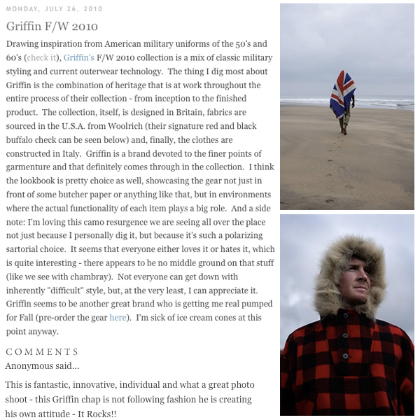 Griffin on Sartorially Inclined